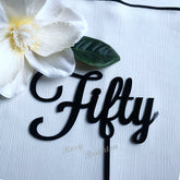 Fifty Birthday Acrylic Cake Topper Gold & Silver Happy 50th Birthday Cake Toppers Cake Decorations Fiftieth Cake Decor //Fabulous 50